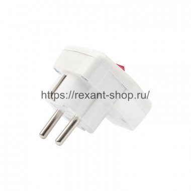 Фотография товара 'Rexant Вилка Евро угловая с з/к 16А 16-0730'