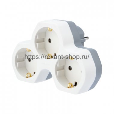 Фотография товара 'Rexant Тройник электрический 16 А 11-1088'