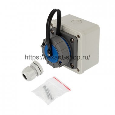 Фотография товара 'Rexant Розетка настенная влагозащищенная с крышкой 16 А 111-125'