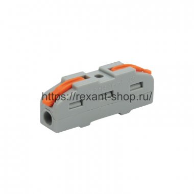 Фотография товара 'Rexant Соединительная клемма многоразовая проходная 1 полюс 07-5240'