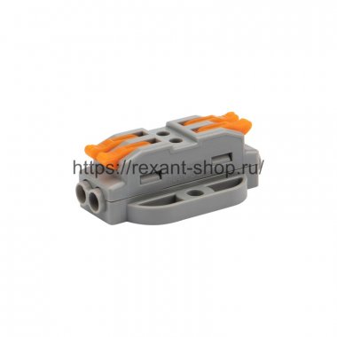 Фотография товара 'Rexant Клемма соединительная многоразовая проходная 2 полюса 07-6262'