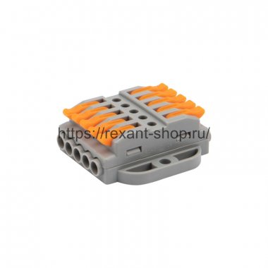 Фотография товара 'Rexant Клемма соединительная многоразовая проходная 5 полюсов 07-6265'