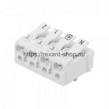 Фотография товара 'Rexant Клемма пружинная соединительная КСП 4-полюсная 07-6216-1'