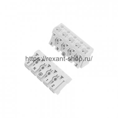 Фотография товара 'Rexant Клемма пружинная соединительная КСП 5-полюсная 07-6217'