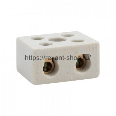 Фотография товара 'Rexant Клемма керамическая винтовая 16 мм? 2 пары контактов 07-6224'