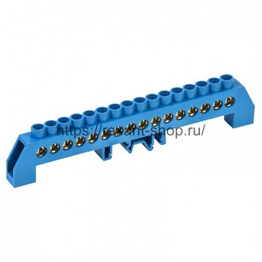 Фотография товара 'Rexant Шина «N» нулевая в комбинированном синем изоляторе 11-2320'