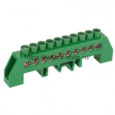 Фотография товара 'Rexant Шина PE «земля» в комбинированном зеленом изоляторе 11-2308'