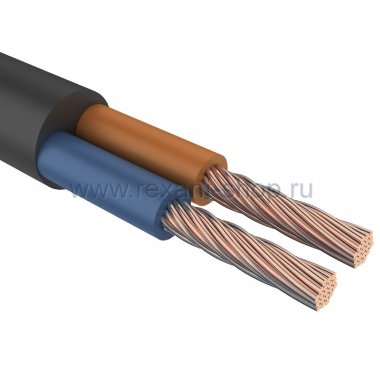 Фотография товара 'Rexant Провод ПВС 2х0,75 (ККЗ) 01-8030-4'