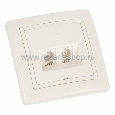 Фотография товара 'Rexant Розетка телефонная, двойная, RJ12 78-0162'