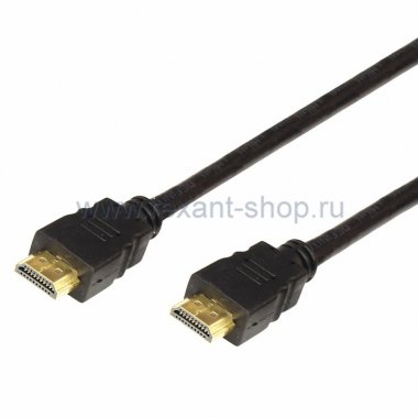 Фотография товара 'Rexant Шнур HDMI - HDMI gold, 3М, с фильтрами 17-6205'