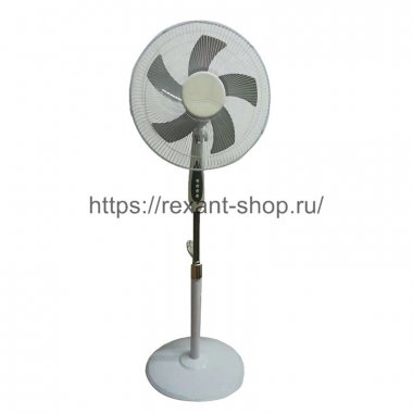 Фотография товара 'Rexant Вентилятор напольный белый/синий 40 Вт, 5 лопастей 60-0212'