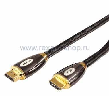 Фотография товара 'Rexant Шнур Luxury HDMI - HDMI gold, 2М 17-6504'