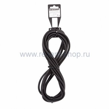 Фотография товара 'Rexant Труба автомобильная гофрированная 4,6 мм ПОЛИПРОПИЛЕН 15-0505'