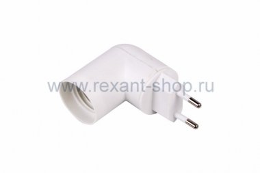 Фотография товара 'Rexant Переходник цокольный AC 220V-E27 с выключателем 11-8881'