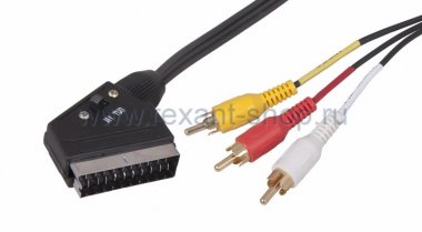 Фотография товара 'Rexant Шнур SCART Plug - 3RCA Plug с переключателем 17-1322-3'