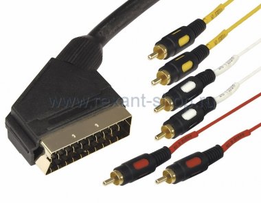 Фотография товара 'Rexant Шнур SCART Plug - 6RCA Plug 1.5М 17-1512'