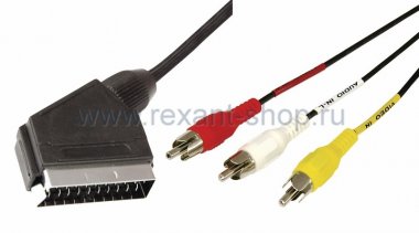 Фотография товара 'Rexant Шнур SCART х 3 RCA 1.0 м 17-0201-7'