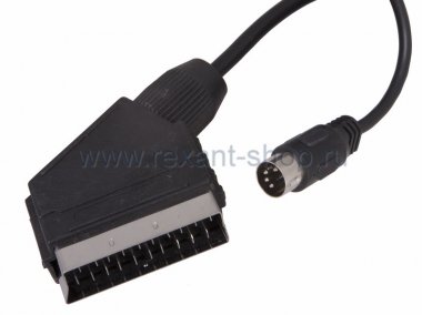 Фотография товара 'Rexant Шнур SCART х DIN 5pin Plug 1.5м 17-1603'