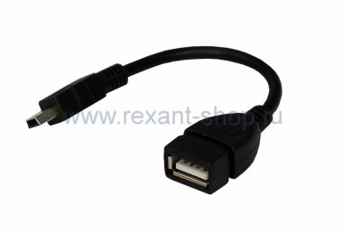 Фотография товара 'Rexant USB кабель OTG mini USB на USB шнур 18-1181'