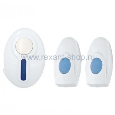 Фотография товара 'Rexant Беспроводной дверной звонок с двумя кнопками вызова RX-4 73-0040'