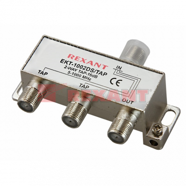 Фотография товара 'Rexant 05-7103 ОТВЕТВИТЕЛЬ 2 отвода 16 дБ'