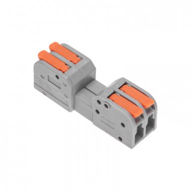 Фотография товара 'Rexant 07-5262 Клемма СМК 222-422R проходная разъемная 2 полюса серая 0,2-2,5/4мм?'