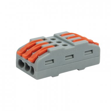 Фотография товара 'Rexant 07-6263-3-05 Клемма СМК 222-423 проходная 3 полюса (0,08-4 мм?)'