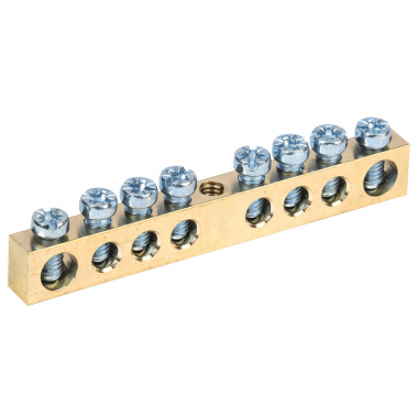 Фотография товара 'Rexant 11-2358 Шина PEN «земля-ноль» 6х9 мм 8/1 (8 групп/крепеж по центру)'