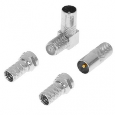 Фотография товара 'Rexant ED-TVN3 Набор антенных переходников для подключения антенны к телевизору'