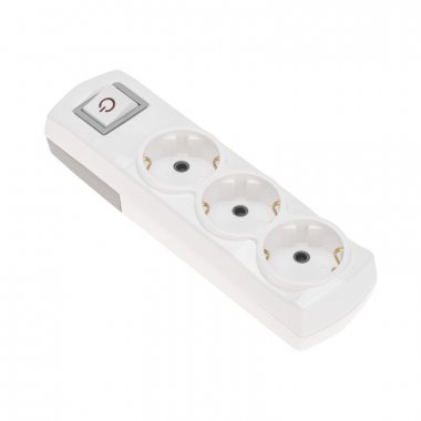 Фотография товара 'Rexant 13-4401Колодка PREMIUM 3 гнезда, с/з, с выключателем'