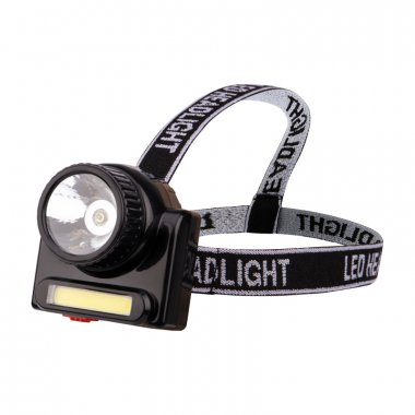 Фотография товара 'Rexant 75-719 Фонарь налобный, двухрежимный, поворотный, с евровилкой'