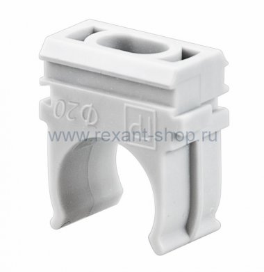Фотография товара 'Rexant Крепёж-клипса для труб д.20 мм 28-0120'