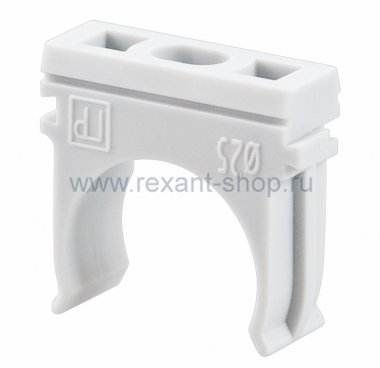 Фотография товара 'Rexant Крепёж-клипса для труб д.25 мм 28-0125'