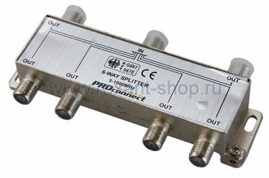 Фотография товара 'Rexant ДЕЛИТЕЛЬ ТВ х 6 под F разъём 5-1000 МГц 05-6024'