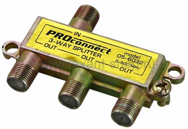 Фотография товара 'Rexant ДЕЛИТЕЛЬ ТВ х 3 под F разъём 5-900 МГц 05-6032'