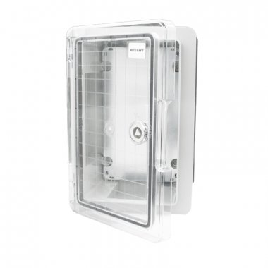 Фотография товара 'Rexant 11-0410 Корпус пластиковый ЩМПп с прозрачной дверцей и монтажной панелью 300х200х130мм'