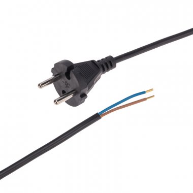 Фотография товара 'Rexant 11-1305 Шнур электрический с вилкой ПВС 2х0,75 мм2 1,5м'