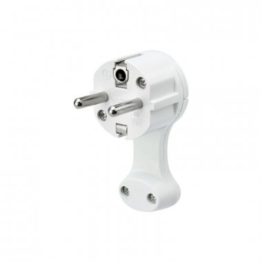 Фотография товара 'Rexant 16-0734 Вилка Евро угловая с з/к 16 А плоская за шкаф'