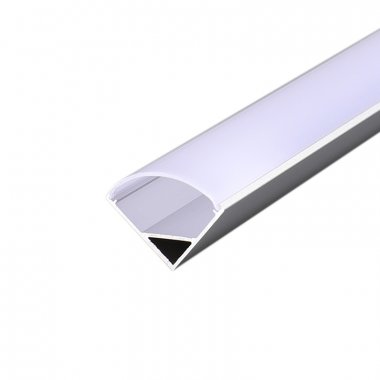 Фотография товара 'Rexant 146-402 Комплект углового алюминиевого профиля с рассеивателем, 16х16мм'