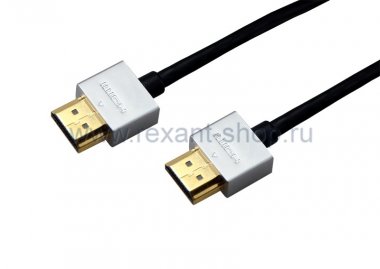 Фотография товара 'Rexant Шнур HDMI - HDMI gold 3М Ultra Slim 17-6705'