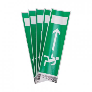 Фотография товара 'Rexant 56-0025-3 Наклейка эвакуационный знак "Направление к эвакуационному выходу налево" с хедером'