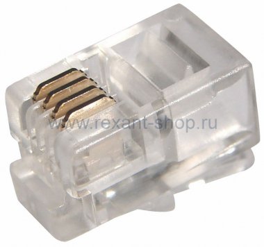 Фотография товара 'Rexant Джек телефонный 4P4C 05-1001'