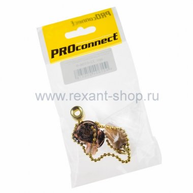 Фотография товара 'Rexant Выключатель для настенного светильника c деревянным наконечником 32-0106-9'