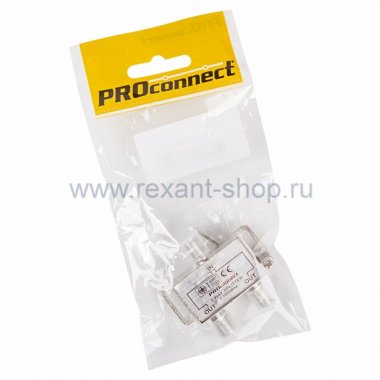 Фотография товара 'Rexant ДЕЛИТЕЛЬ ТВ х 2 под F разъём 5-1000 МГц 05-6021-9'