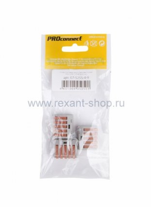 Фотография товара 'Rexant Универсальная многоразовая 5-проводная клемма 07-5255-4-9'