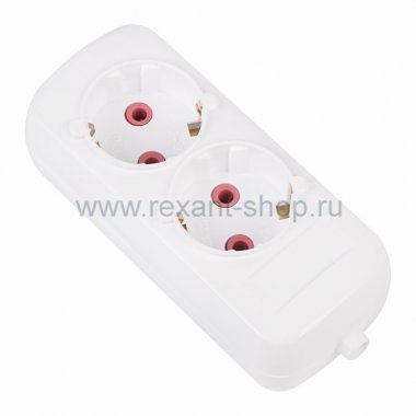 Фотография товара 'Rexant Колодка 2 гнезда с заземлением эконом 11-8709'