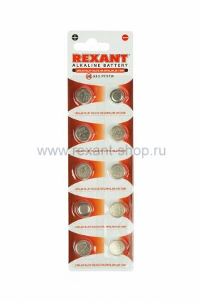 Фотография товара 'Rexant Батарейка LR54,AG10,LR1130,G10,189,GP89A,389,SR1130W 30-1031'