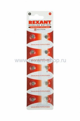 Фотография товара 'Rexant Батарейка LR66,AG4,LR626,G4,177,GP77A,377,SR626W 30-1037'
