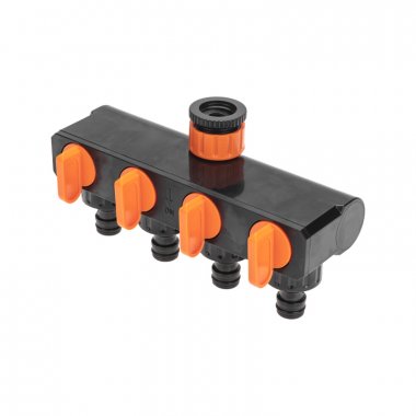 Фотография товара 'Rexant 62-0225 Разветвитель для шланга на 4 канала 1/2"-3/4" ЧЕТЫРЕ СЕЗОНА'