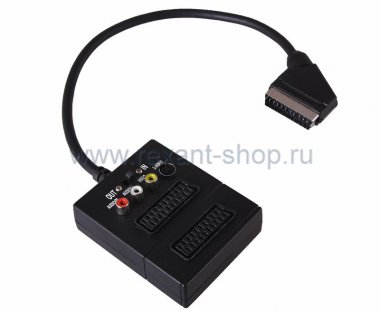 Фотография товара 'Rexant Переходник SCART - 2гн.SCART + 3гн.RCA + гн.S-видео (с переключателем) 17-1058'